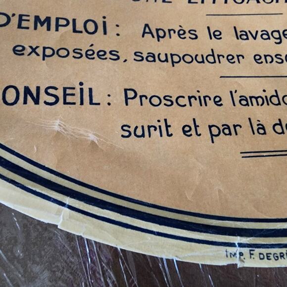 Vintage Original Poudre Junior French Baby Powder Poster Barrel Label 14x19 READ - Picture 9 of 16